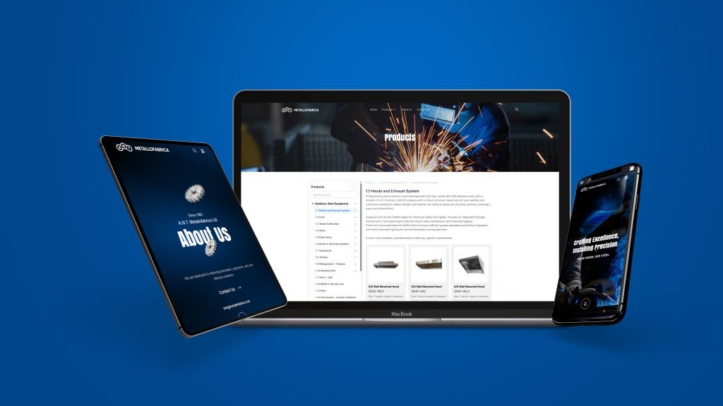 WooCommerce Catalogue Website for a Stainless Steel Manufacturer - Metallofabrica Website Cover